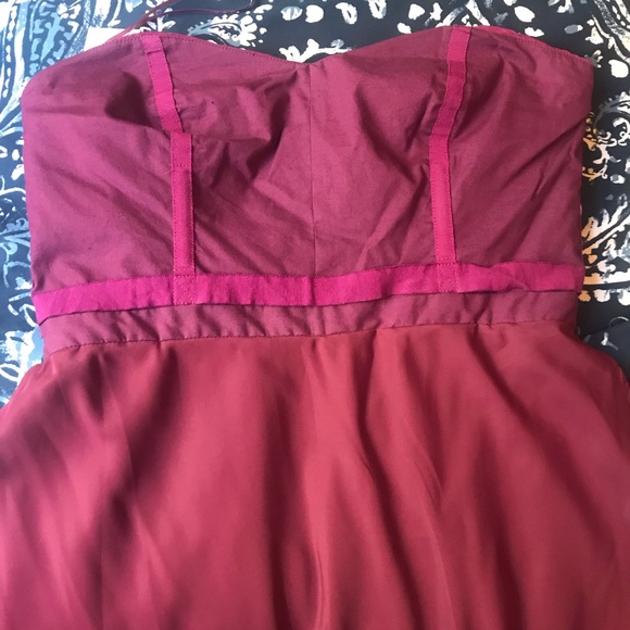 J crew Arabelle strapless dress in spiced wine - Picture 7 of 8
